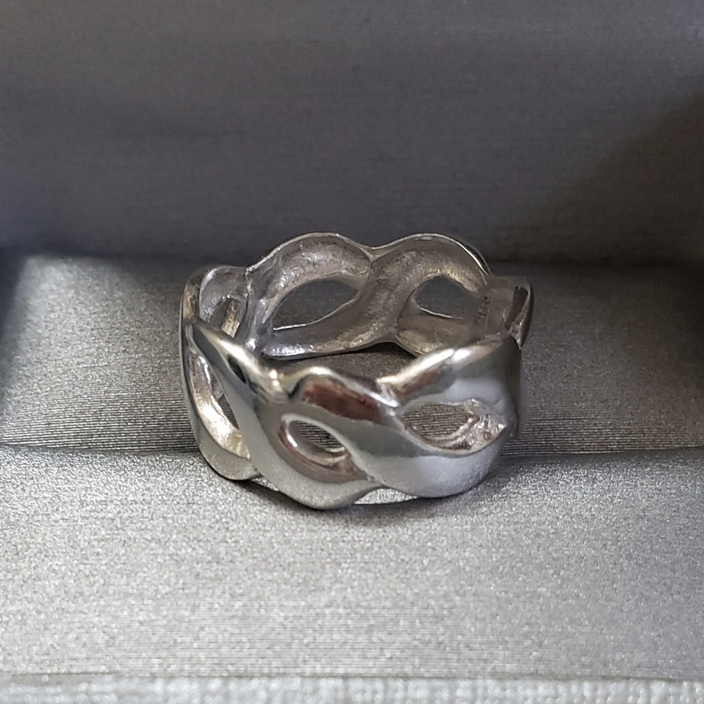 925 Sterling Silver Braid Band Ring